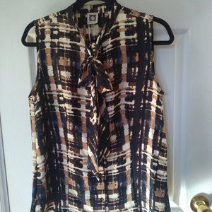 Anne Klein Sleevelss Printed Tank Top Size 10